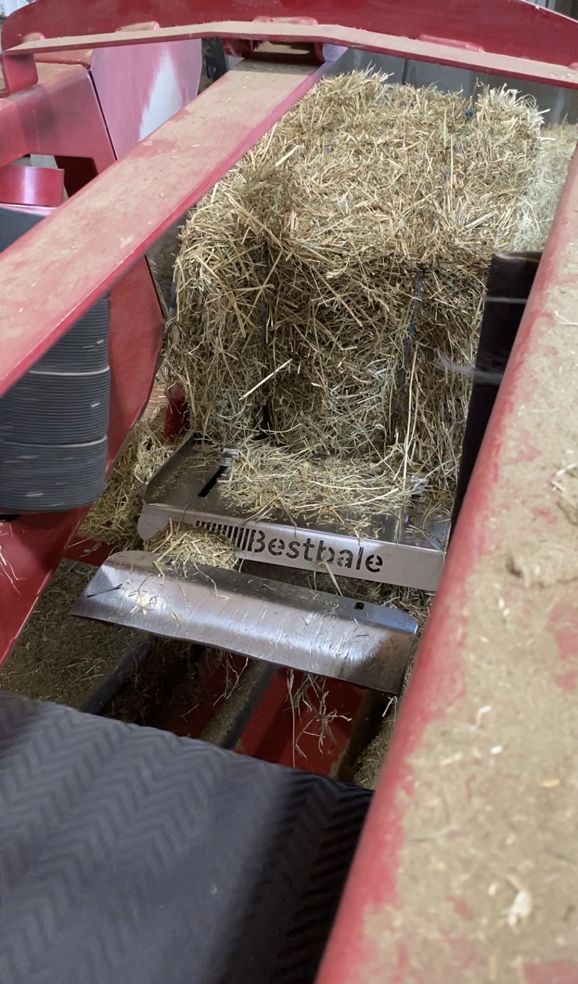 Small bales produced from a rebaling operation